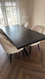 Ricmond eettafel en 4 stoelen van richmond, Huis en Inrichting, Tafels | Eettafels, 200 cm of meer, Zo goed als nieuw, Vijf personen of meer