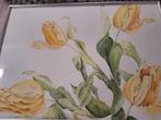 Gele tulpen, aquarel, Ophalen, Hout, Minder dan 50 cm, Minder dan 50 cm