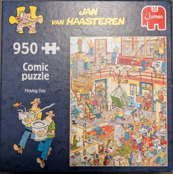 Jan van Haasteren - Moving Day - 950 stukjes, Hobby en Vrije tijd, Denksport en Puzzels, Zo goed als nieuw, Legpuzzel, 500 t/m 1500 stukjes