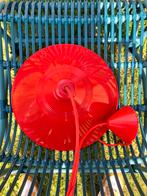 Vintage rode emaille hanglamp, Overige materialen, Gebruikt, Vintage, Ophalen of Verzenden