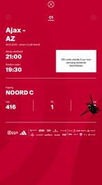 Ajax - AZ, Tickets en Kaartjes, Losse kaart, Eén persoon, Oktober