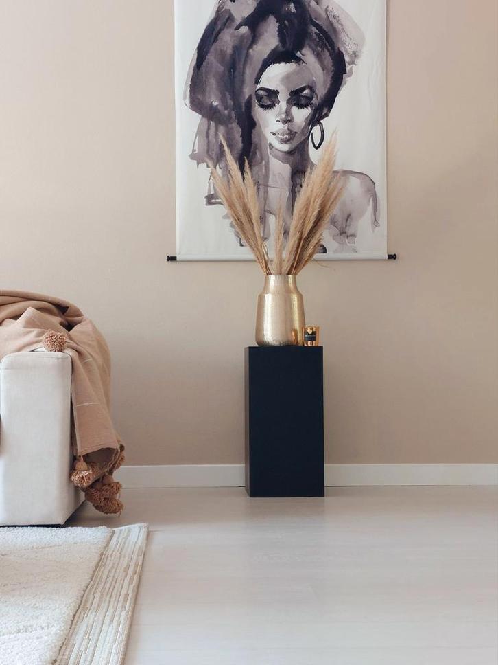 Zwarte Zuil voor Plant/Decoratie, Huis en Inrichting, Woonaccessoires | Zuilen en Pilaren, Ophalen of Verzenden