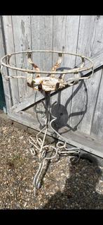 Smeedijzeren Jardinière uit Frankrijk, Ophalen, Gebruikt, Minder dan 60 cm, Rond