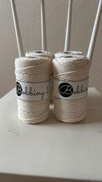Bobbiny macramé garen 3mm Natural 3ply 100m 4 stuks, Hobby en Vrije tijd, Ophalen of Verzenden, Nieuw, Breien of Haken, Wol of Garen