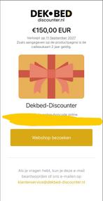 Cadeaubon €150 Dekbed-discounter, Eén persoon, Cadeaubon