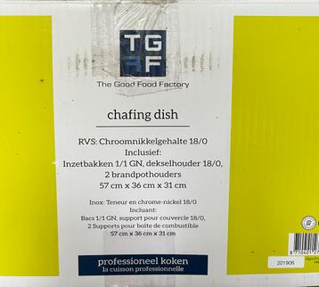 TGFF Chafing Dish Nieuw in Verpakking beschikbaar voor biedingen