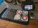 PSP 1004 met 18 Games & Geheugenkaarten, Ophalen of Verzenden, Gebruikt, Met 1 controller, Met games