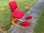 Stokke Varier oud model rood opknapper stoel ergonomisch, Huis en Inrichting, Bureaustoelen, Ophalen, Gebruikt, Bureaustoel, Rood
