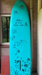 Met de hand geschilderde surfplank, Watersport en Boten, Ophalen, Zo goed als nieuw
