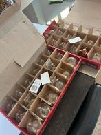 Glazen Kerstballen met LED - 2 Dozijn - Nieuw, Huis en Inrichting, Overige materialen, Wit, Nieuw, Ophalen of Verzenden