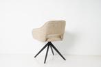Eetkamerstoel Jordan - Beige grof geweven stof, Huis en Inrichting, Stoelen, Info@vansoestliving.nl, Overige kleuren, Nieuw, Van Soest Living
