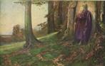 "Een Reiziger te Voet", Schilder Ludwig Fahrenkrog, Ophalen of Verzenden, Voor 1920, Ongelopen, Overige thema's