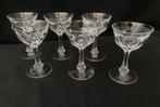 Moser-   6 Kristallen glazen - Dame Hamilton - Gesigneerd., Antiek en Kunst, Ophalen of Verzenden
