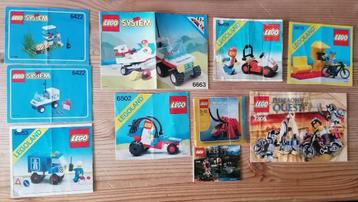 Lego: Aantal bouwbeschrijvingen, compleet en in goede staat. beschikbaar voor biedingen