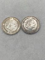 2 Zilveren 10 Gulden Juliana Nederland Herrijst, Postzegels en Munten, Munten | Nederland, Koningin Juliana, Verzenden, Zilver