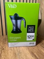 V&D Citruspers 1.0 liter - Nieuw in doos, Ophalen of Verzenden, Nieuw, Blender