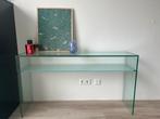 Console tafel van crystal glas OP TE HALEN T/M 19 SEPT, Huis en Inrichting, Tafels | Sidetables, Ophalen, Gebruikt, 100 tot 150 cm