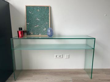 Console tafel van crystal glas OP TE HALEN T/M 3 OKT beschikbaar voor biedingen