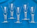 Set van 5 antieke wijnglazen, Ophalen of Verzenden