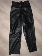 Leren broek, Zwart, Zo goed als nieuw, Maat 36 (S), Lang