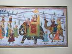 OLIEVERF Schilderij uit India 53x27 cm in lijst kleurig € 50, Antiek en Kunst, Ophalen of Verzenden