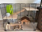 Hamsterkooi compleet luxe met glazen onderbak., Dieren en Toebehoren, Minder dan 60 cm, Minder dan 75 cm, Ophalen of Verzenden
