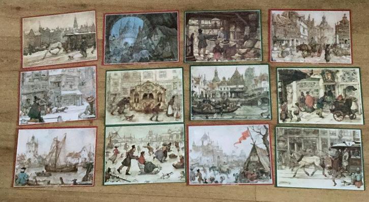 Verzameling prenten, afbeeldingen van Anton Pieck, Antiek en Kunst, Kunst | Tekeningen en Foto's, Ophalen of Verzenden