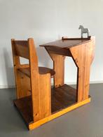 Vintage Zweeds houten schoolmeubel, schoolbankje kinderkamer, Ophalen, Gebruikt, Geen, Overige typen