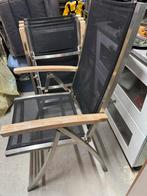 Inklapbare RVS Stoelen - Perfect voor Boot of Tuin!, Tuin en Terras, Tuinstoelen, Ophalen of Verzenden, Gebruikt, Rvs, Inklapbaar