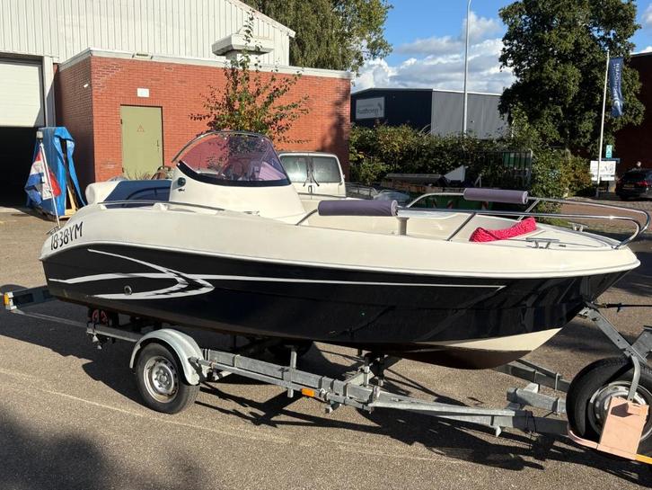 Prins 480 Open Console + Honda 50pk Trim + Trailer, Watersport en Boten, Vis- en Consoleboten, Gebruikt, 50 tot 70 pk, 3 tot 6 meter