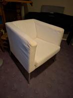 Leuke witte fauteuil, Huis en Inrichting, Ophalen, Gebruikt, Minder dan 75 cm, Metaal