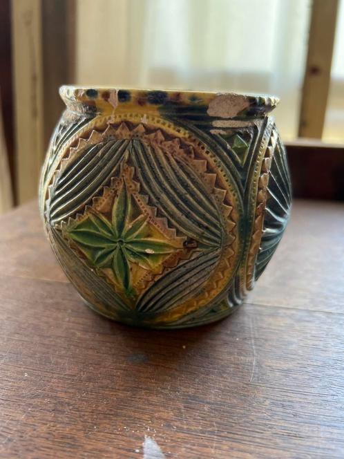Antieke Aardewerk Pot Fries kerfsnede, Antiek en Kunst, Antiek | Keramiek en Aardewerk, Ophalen of Verzenden