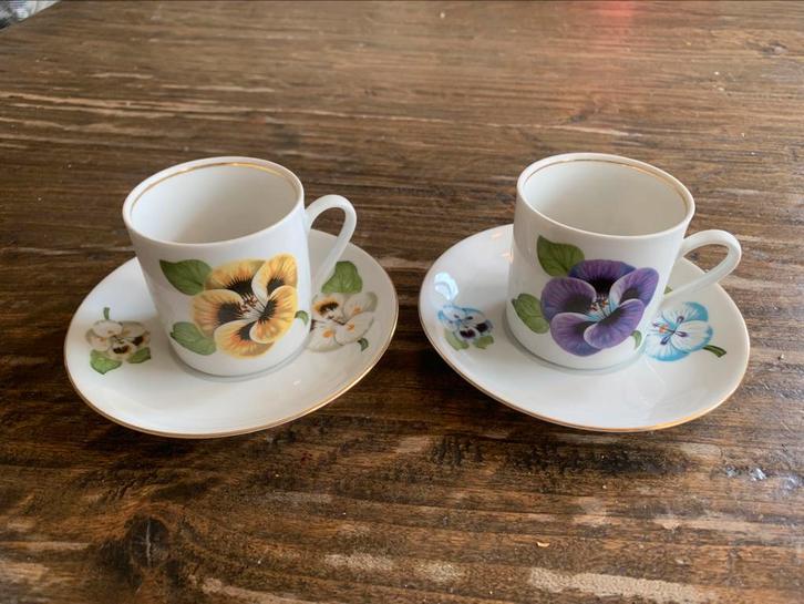 2 x kop en schotel Mitterteich Bavaria, Antiek en Kunst, Antiek | Servies los, Ophalen of Verzenden