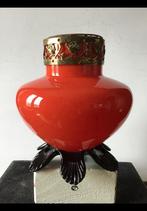 Rozensteker, Boheems tango glas, jaren 20, mét roostertje., Ophalen of Verzenden