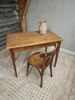 Antieke tafel keukentafel sidetable buro 63 x 100 cm, 100 tot 150 cm, Eikenhout, Gebruikt, Rechthoekig