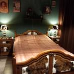 Grenen bed 140x200 western style, Huis en Inrichting, Ophalen, Tweepersoons, Hout, 140 cm