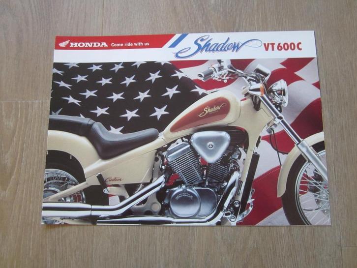 Honda VT 600 C Shadow brochure folder 1992 ?, Motoren, Handleidingen en Instructieboekjes, Honda, Ophalen of Verzenden