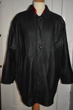 Global Leather, halflange leren jas, maat XXL valt ruim, Zwart, Maat 56/58 (XL), Ophalen of Verzenden, Zo goed als nieuw