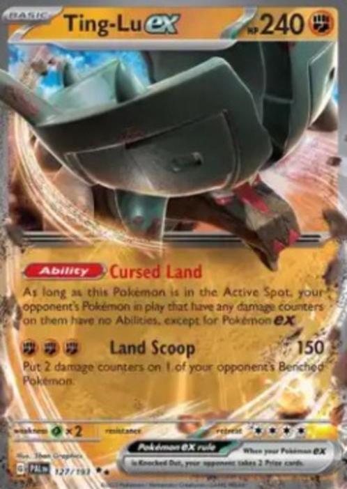 Ting-Lu ex #127 - PAL -Paldea Evolved, Hobby en Vrije tijd, Verzamelkaartspellen | Pokémon, Nieuw, Losse kaart, Verzenden