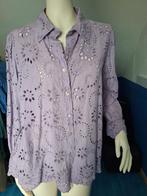 lila broderie blouse maat 38/40 izgs, Kleding | Dames, Blouses en Tunieken, Maat 38/40 (M), Azzurro, Paars, Ophalen of Verzenden