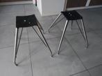 6x Xoon Eetkamerstoel Onderstel RVS - Goede Staat, Huis en Inrichting, Gebruikt, Zwart, Ophalen of Verzenden, Metaal