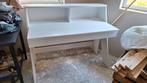 Wit houten bureau met klep, Huis en Inrichting, Bureaus, Ophalen, Gebruikt