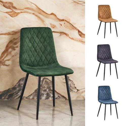 Eetkamerstoel Rob Velours/velvet (Laagste prijs), Huis en Inrichting, Stoelen, Nieuw, Vijf, Zes of meer stoelen, Metaal, Stof