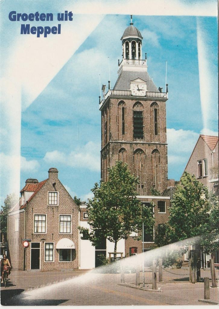 MEPPEL Ned. Herv Kerk Groeten, Verzamelen, Ansichtkaarten | Nederland, Gelopen, Drenthe, 1980 tot heden, Verzenden