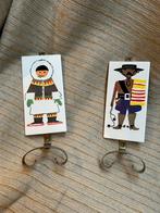 2 Kapstok metaal met op melamine afb. van Inuit en Mexicaan, Gebruikt, Overige typen, Onbekend, Ophalen of Verzenden
