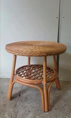 Mooi vintage boho rotan manou tafeltje, Antiek en Kunst, Ophalen of Verzenden
