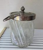 Antieke craquele glas koekpot, ca. 1920, Antiek en Kunst, Ophalen of Verzenden