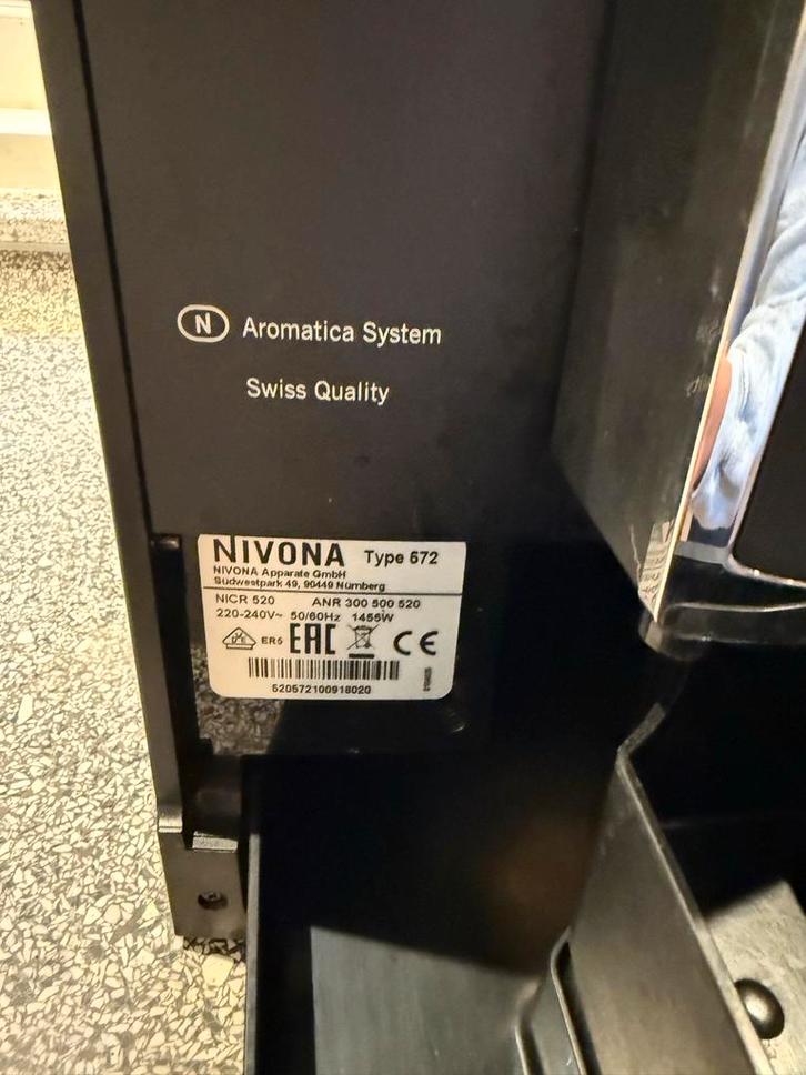 Nivona 572 Koffiemachine - Defect, voor Onderdelen/Reparatie, Witgoed en Apparatuur, Koffiezetapparaten, Niet werkend, Koffiebonen