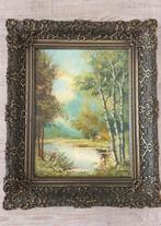 Olieverfschilderij Jean v Dongen met mooie brocante lijst, Ophalen
