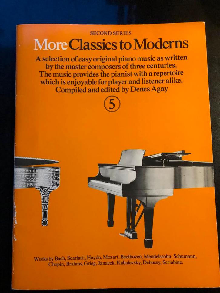 More Classics to Moderns Deel 5, Muziek en Instrumenten, Bladmuziek, Gebruikt, Artiest of Componist, Klassiek, Piano, Ophalen of Verzenden